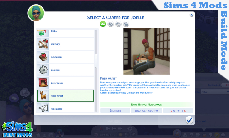 Fiber Artist Career - Sims 4 Mods - Best Sims Mods