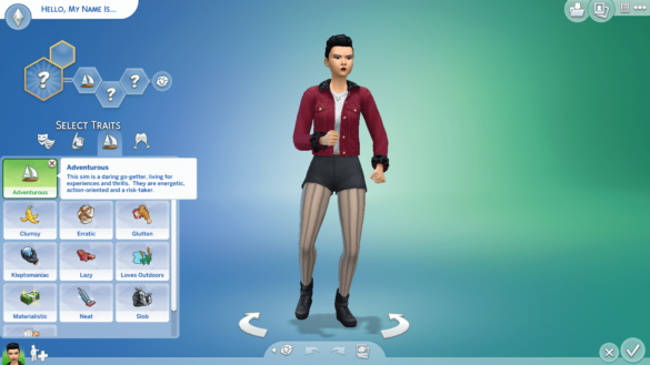 The Sims 4 Adventurous Trait