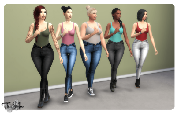 Sims 4 High waisted ACC jeans