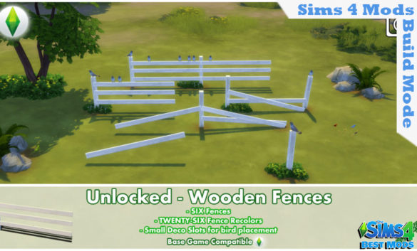 Sims 4 Unlocked Wooden Fences