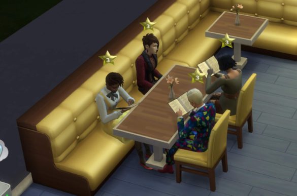 Sims 4 Restaurant Group Diners of 4, 5, 6, 7 and 8