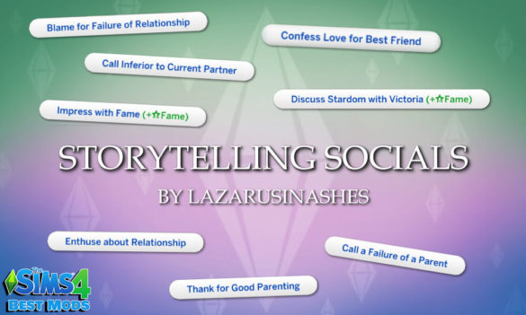 Sims 4 Storytelling Socials