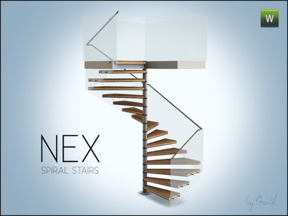 Sims 4 Nex square spiral stairs
