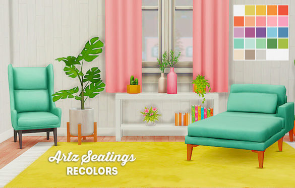 Sims 4 artz seatings recolor
