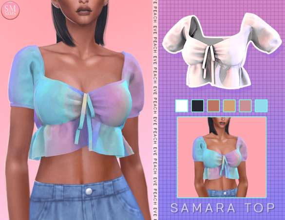 Sims 4 Samara Raunched Top
