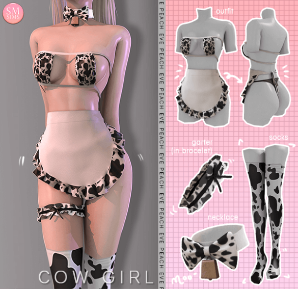 Sims 4 Cow Girl Set