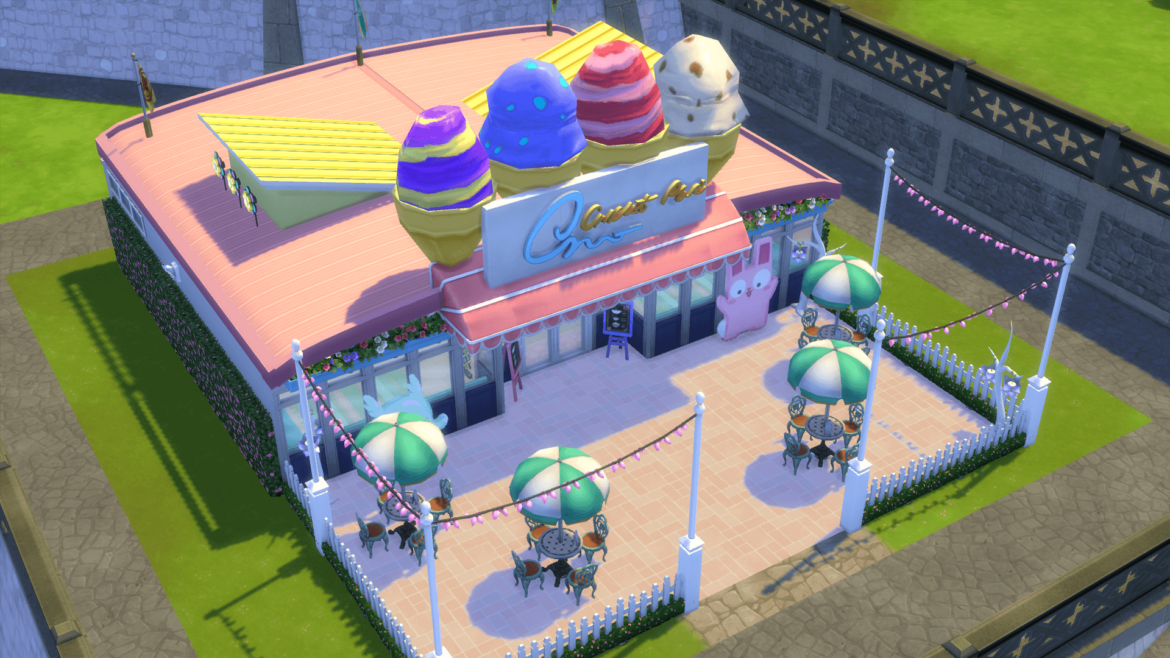 Sims 4 Creamy Cones Ice Cream Shop
