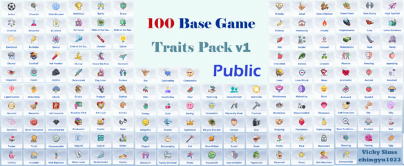 100 Base Game Traits Pack v1 CAS Reward