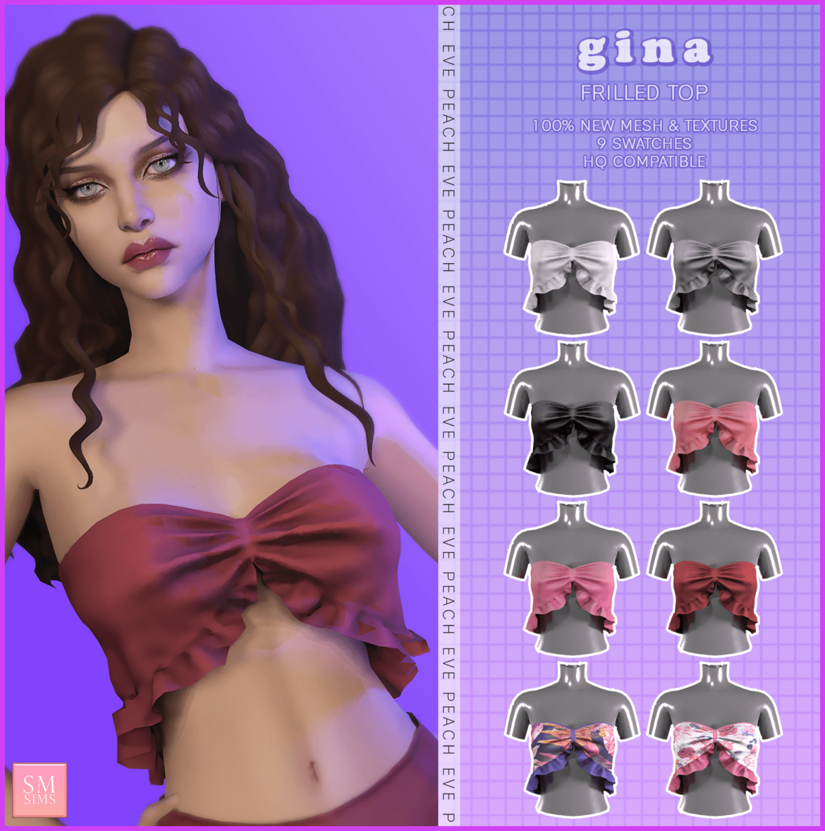 Sims 4 Gina Frilled Top