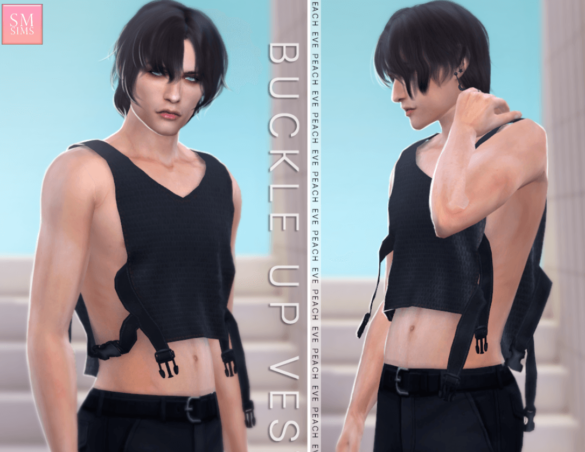 Sims 4 Male Buckle Up Vest