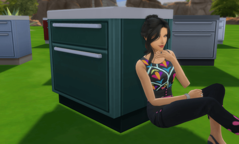 sims 4 cabinet trash can