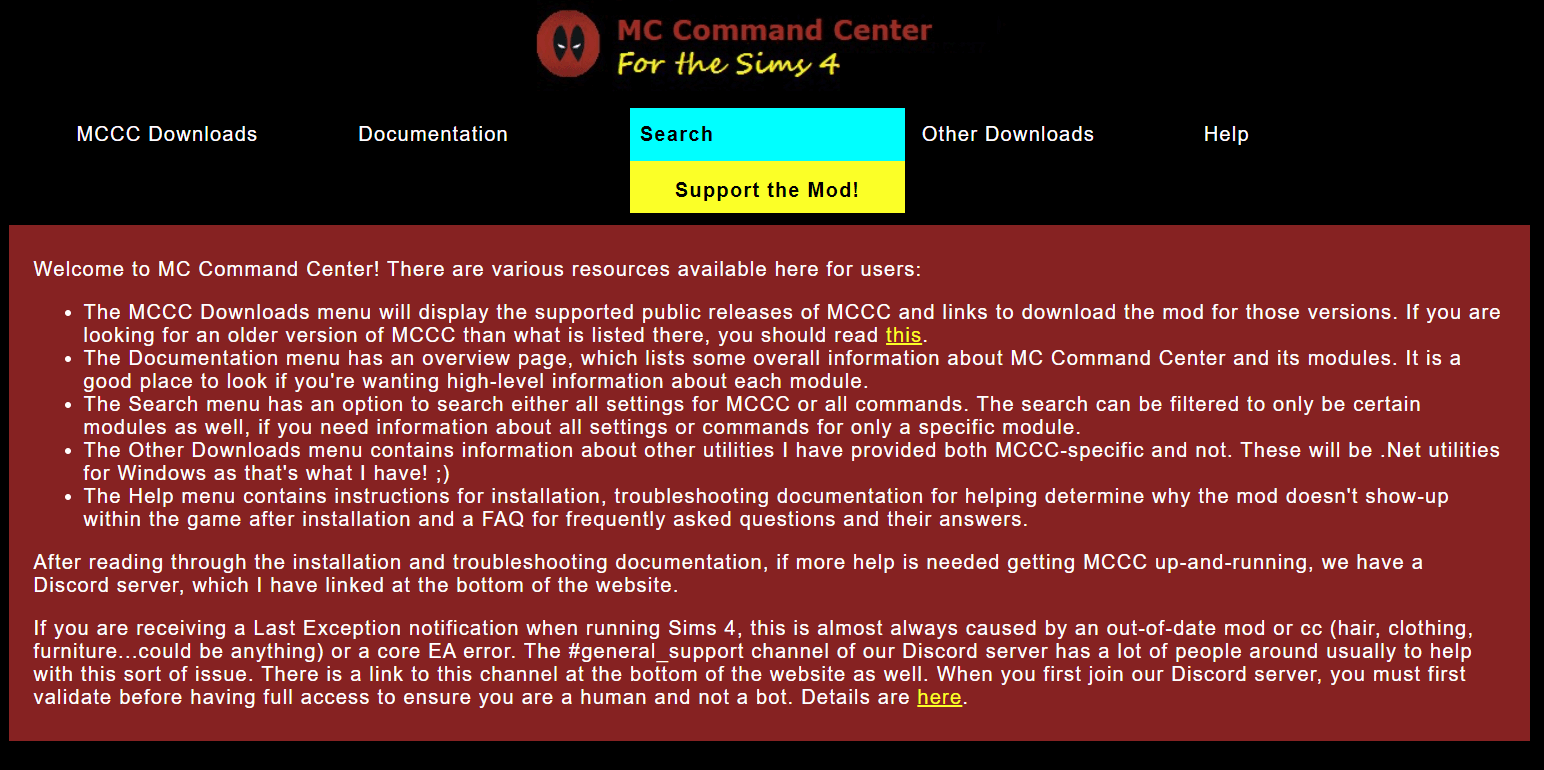command center shows as custom mod not script sims 4