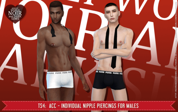TS4 Individual Nipple Piercing for Males