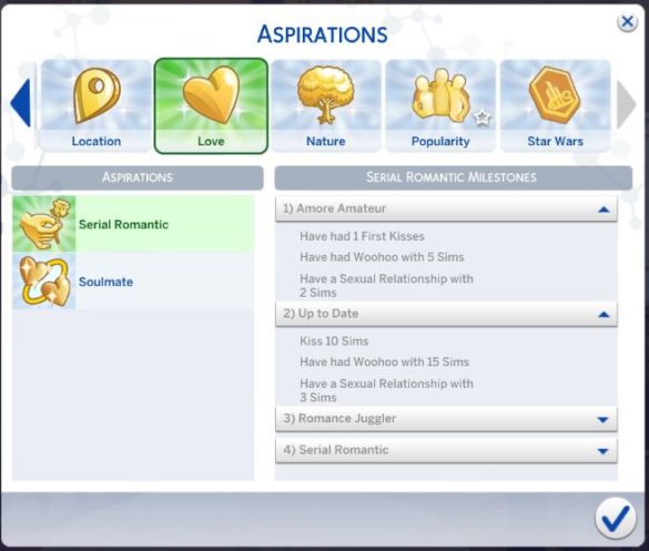 Sims 4 ALL – Aspirations Rework