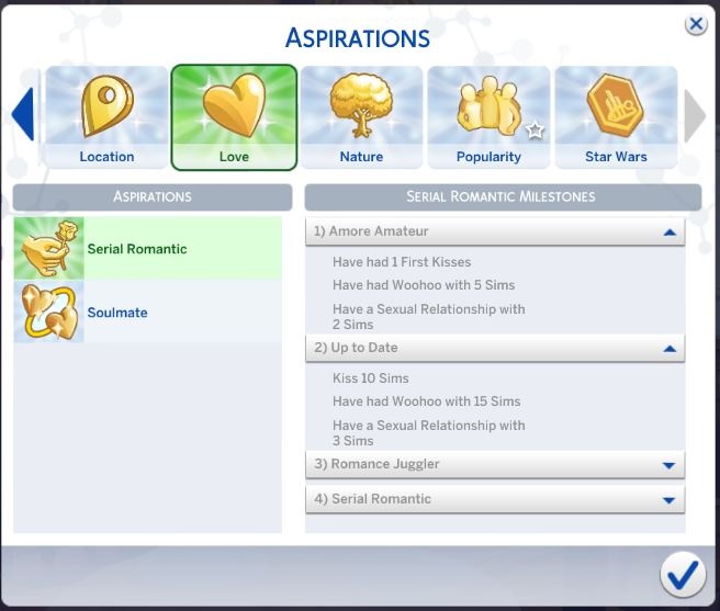 the sims 4 more aspirations