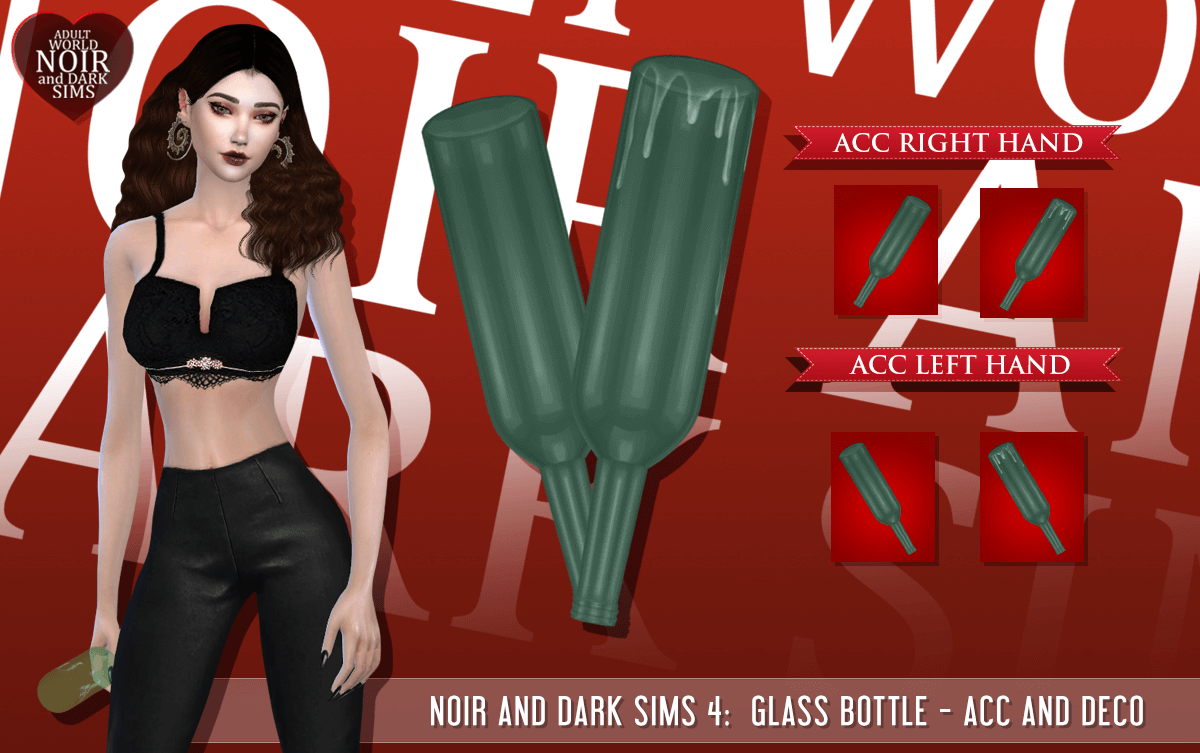 Best Sims Mods - Custom Content - TS4 Bottle Glass Acc and Deco - Custom Co...