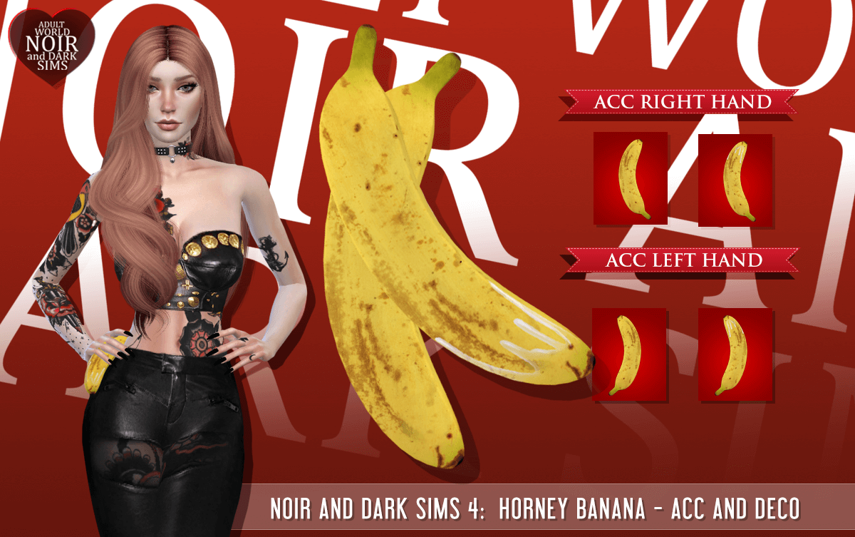 Best Sims Mods - Custom Content - TS4 Horny Banana - Custom Content - Sims 4...