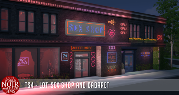 TS4 Lot Sex Shop and Cabaret