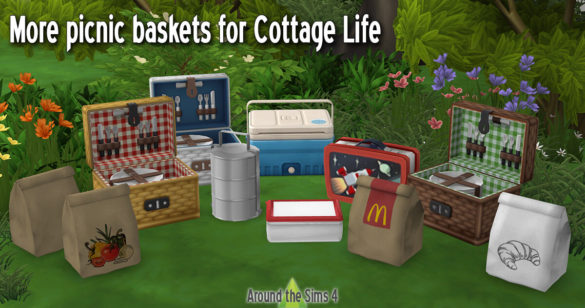 Sims 4 Alternative picnic baskets
