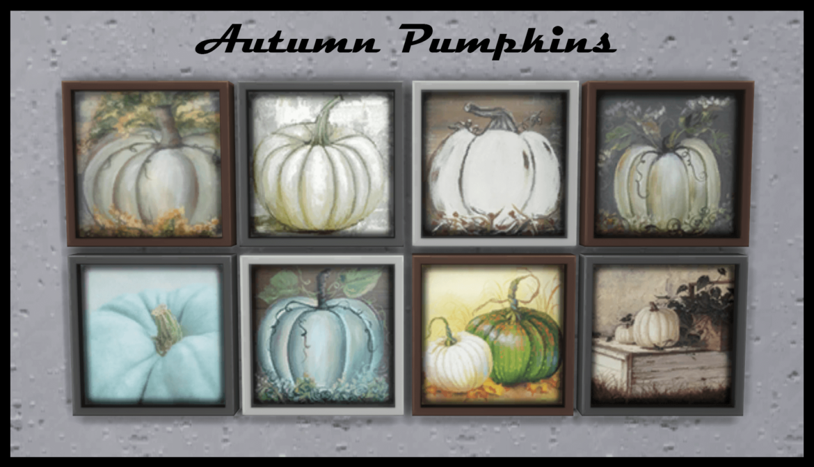 Sims 4 Autumn Pumpkins – Small Paintings