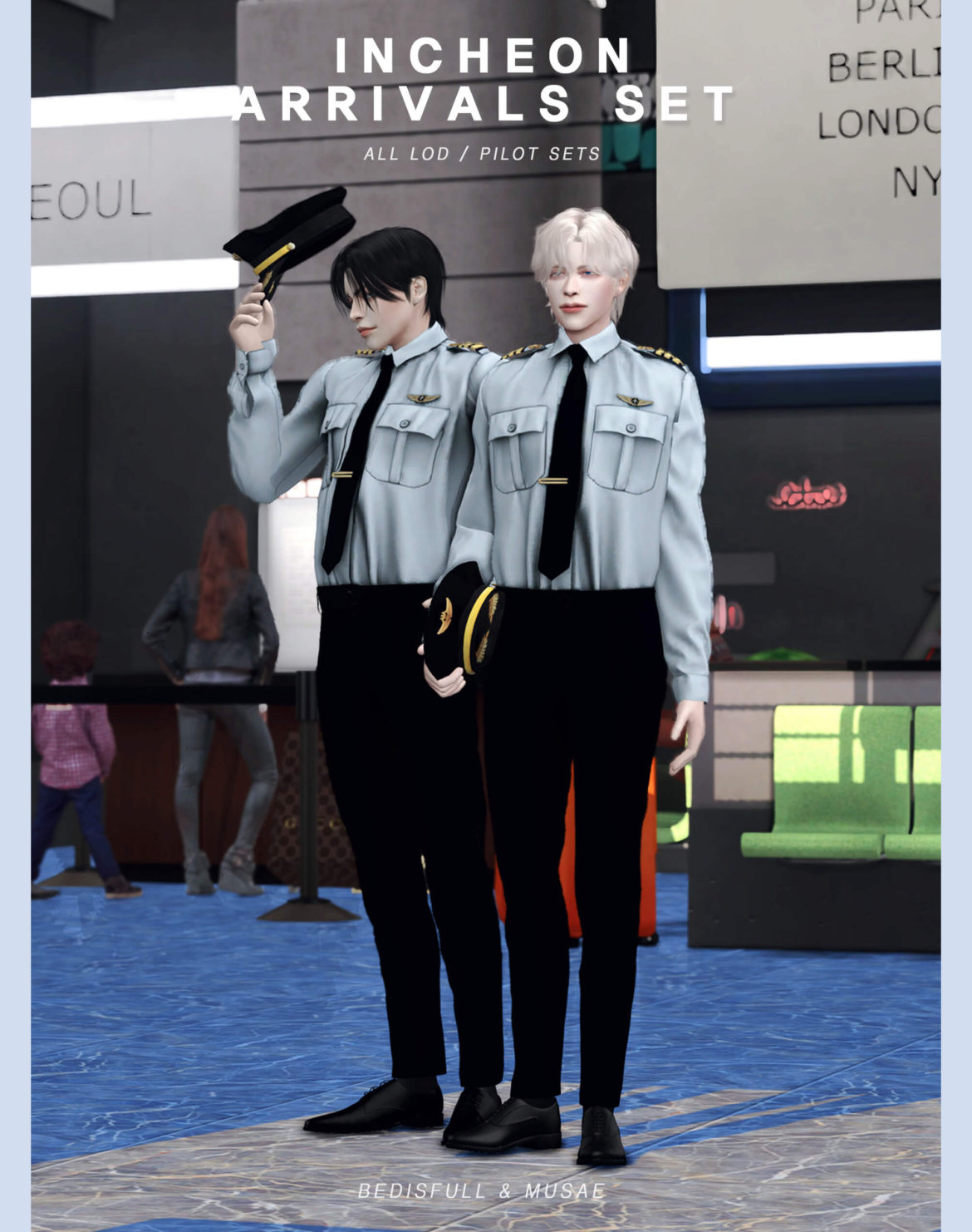 Sims 4 bed musae m incheon arrivals pliot sets