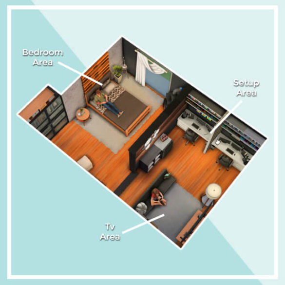 Sims 4 bedroom gaming room