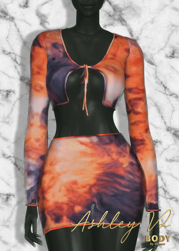 Sims 4 body by vasquez tie dye collection