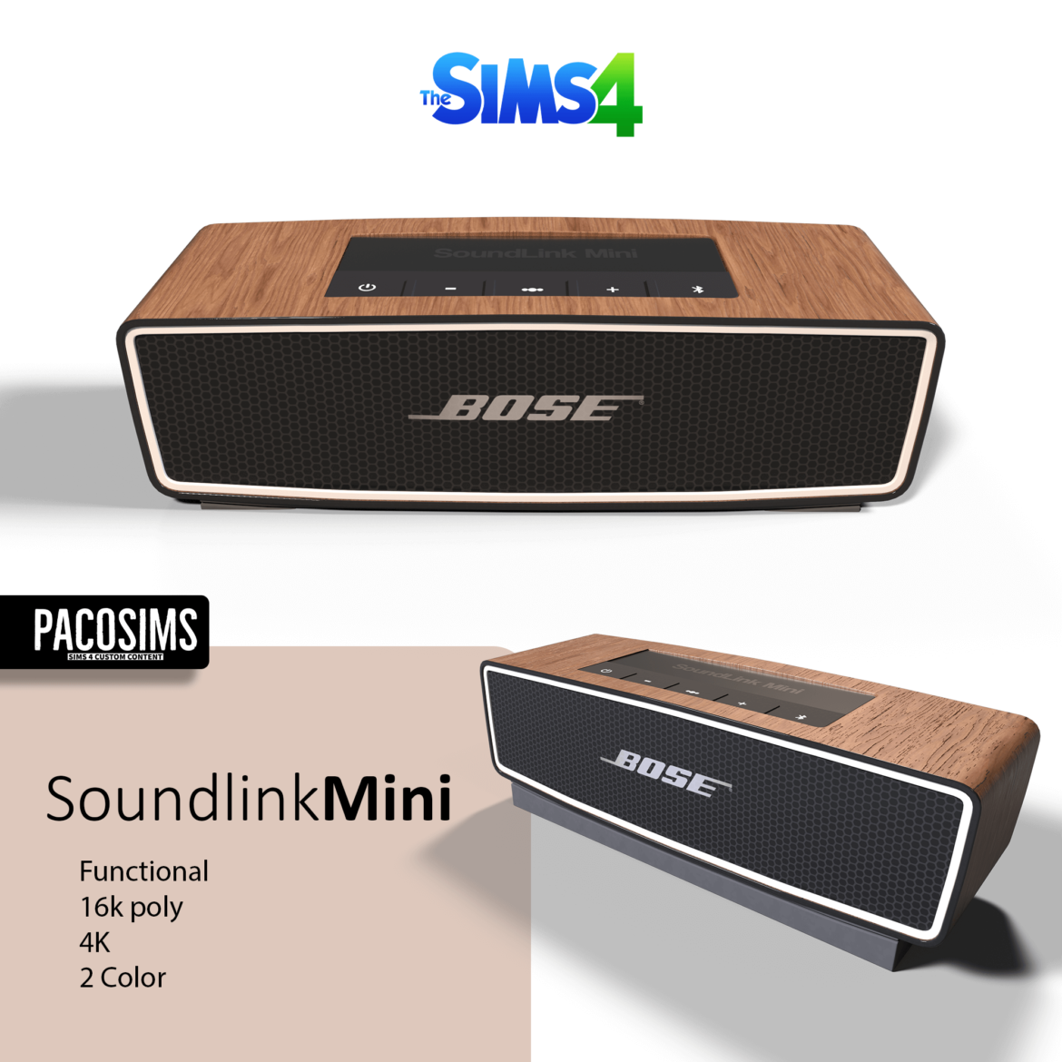 Sims 4 bose soundlinkmini speaker functional 16k poly