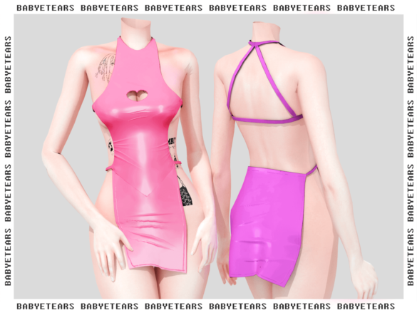 Sims 4 cutie heart dress mesh by me all lods