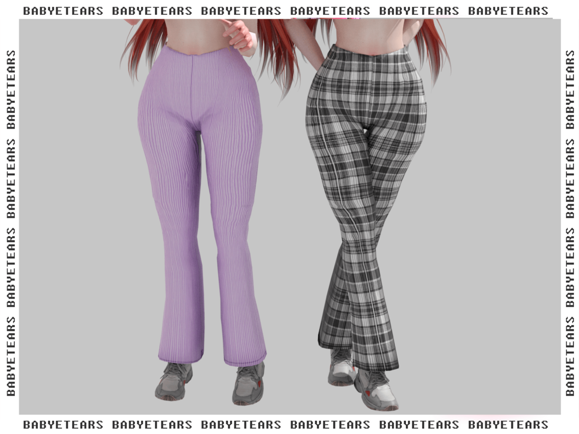 Sims 4 chemycal pants mesh by me all lods 19 swatches