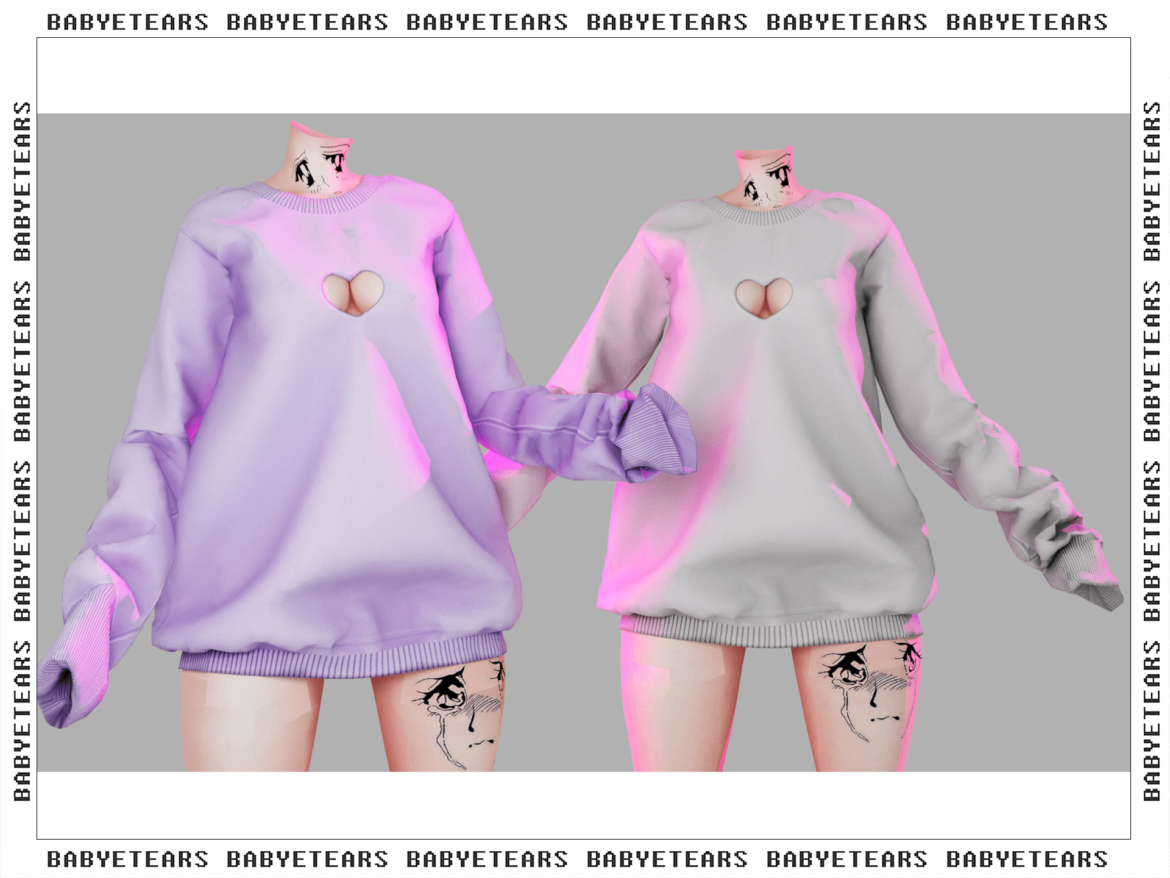 Sims 4 cute sweater dress mesh by me all lods 27