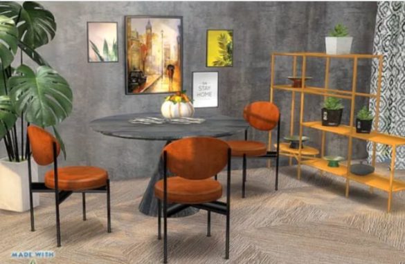 Sims 4 Daisy Dining Room from Aifirsa Sims