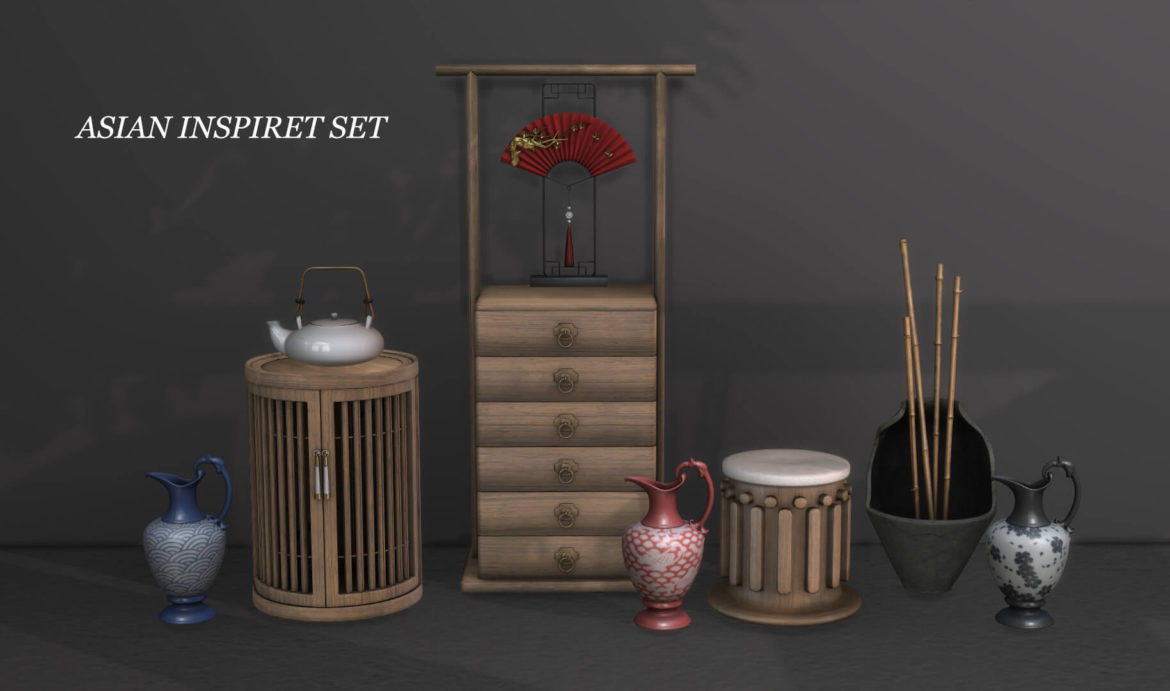Sims 4 Asian inspiret set