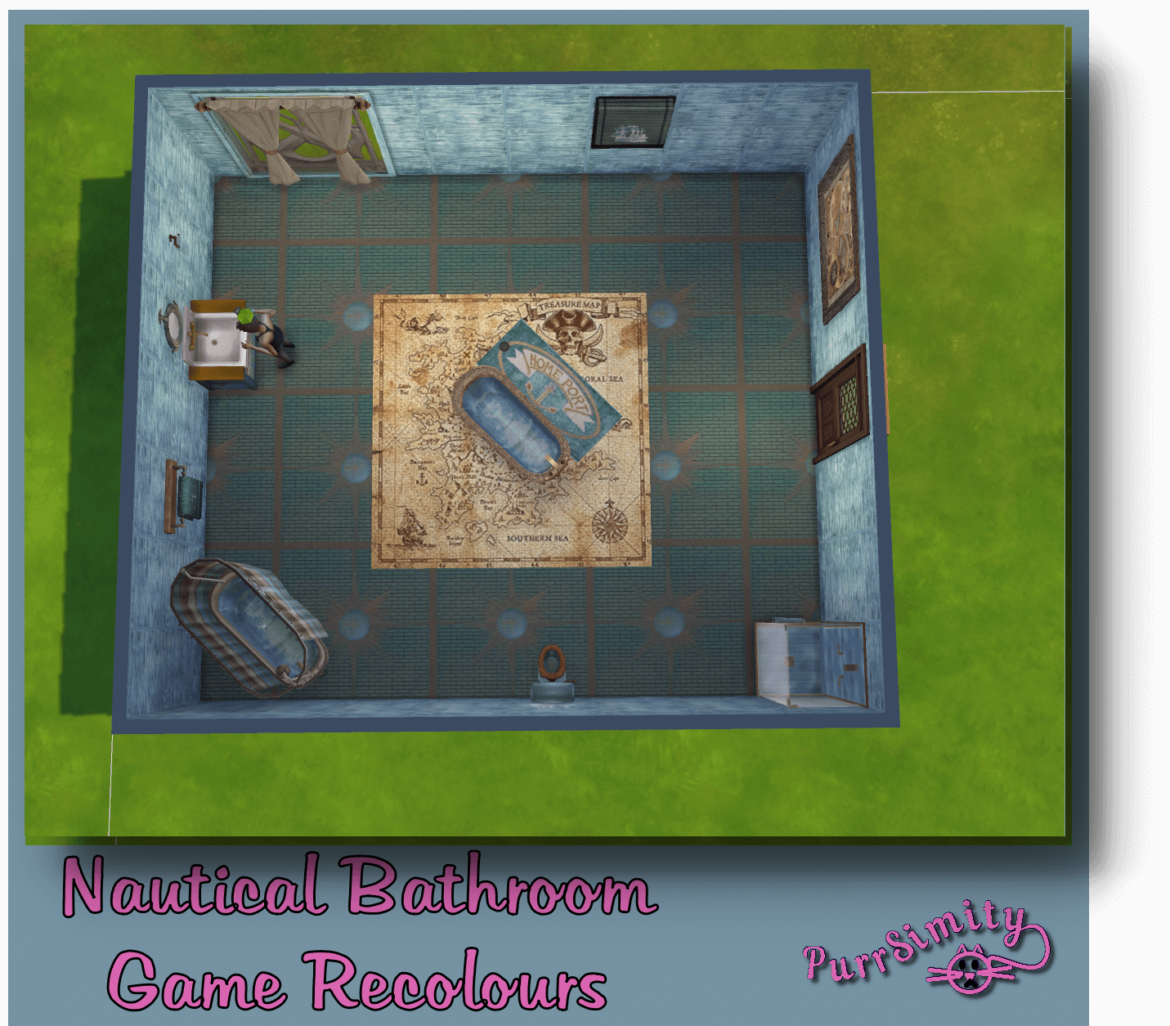 Nautical Bathroom – Themed Recolors of Game Items