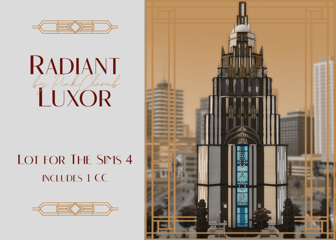 Sims 4 Picked upload! Radiant Luxor Skyscraper (1 СС)