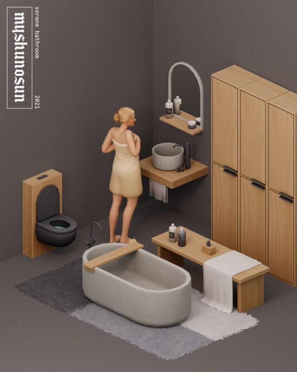 Sims 4 serene bathroom