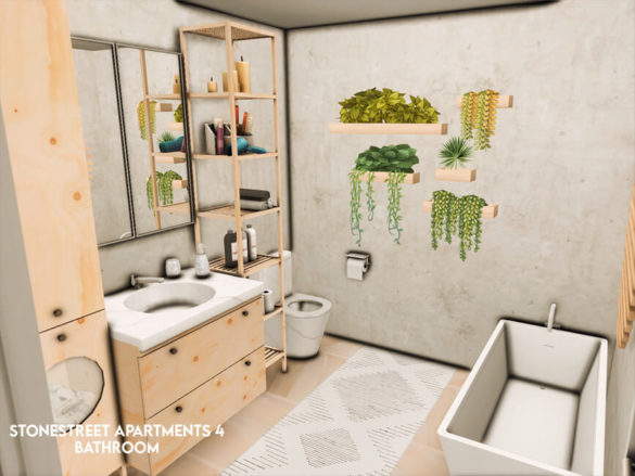 Sims 4 Stonestreet Apartments 4 Bathroom