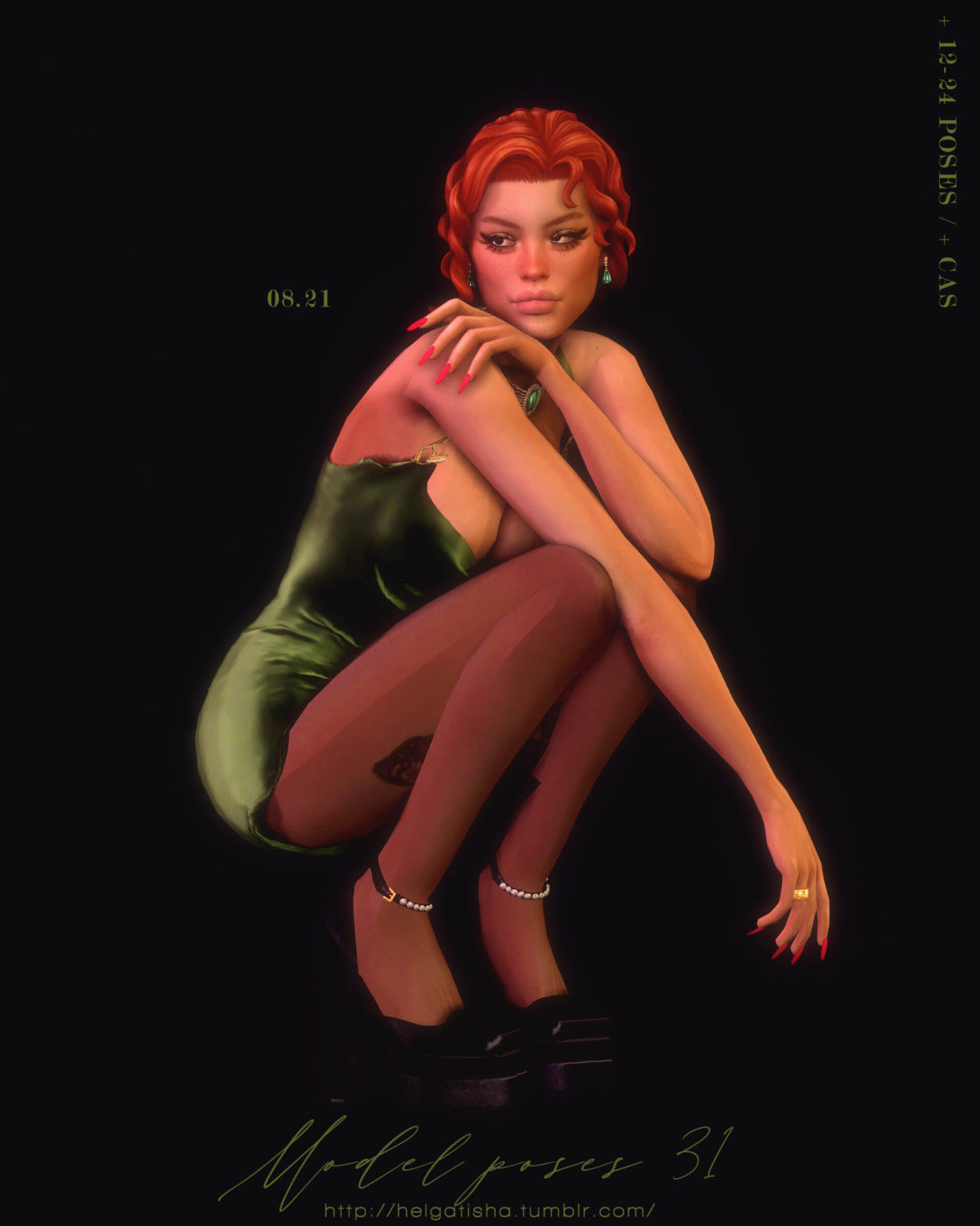 Sims 4 model poses 31 pose pack cas