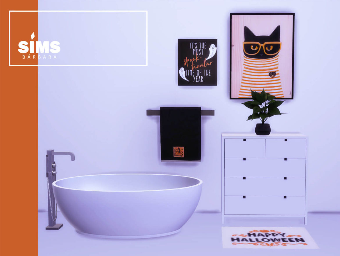 simbarb sims 4 decorative halloween towel