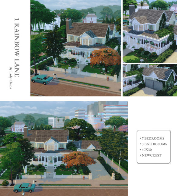 Sims 4 1 Rainbow Lane [cc-free]