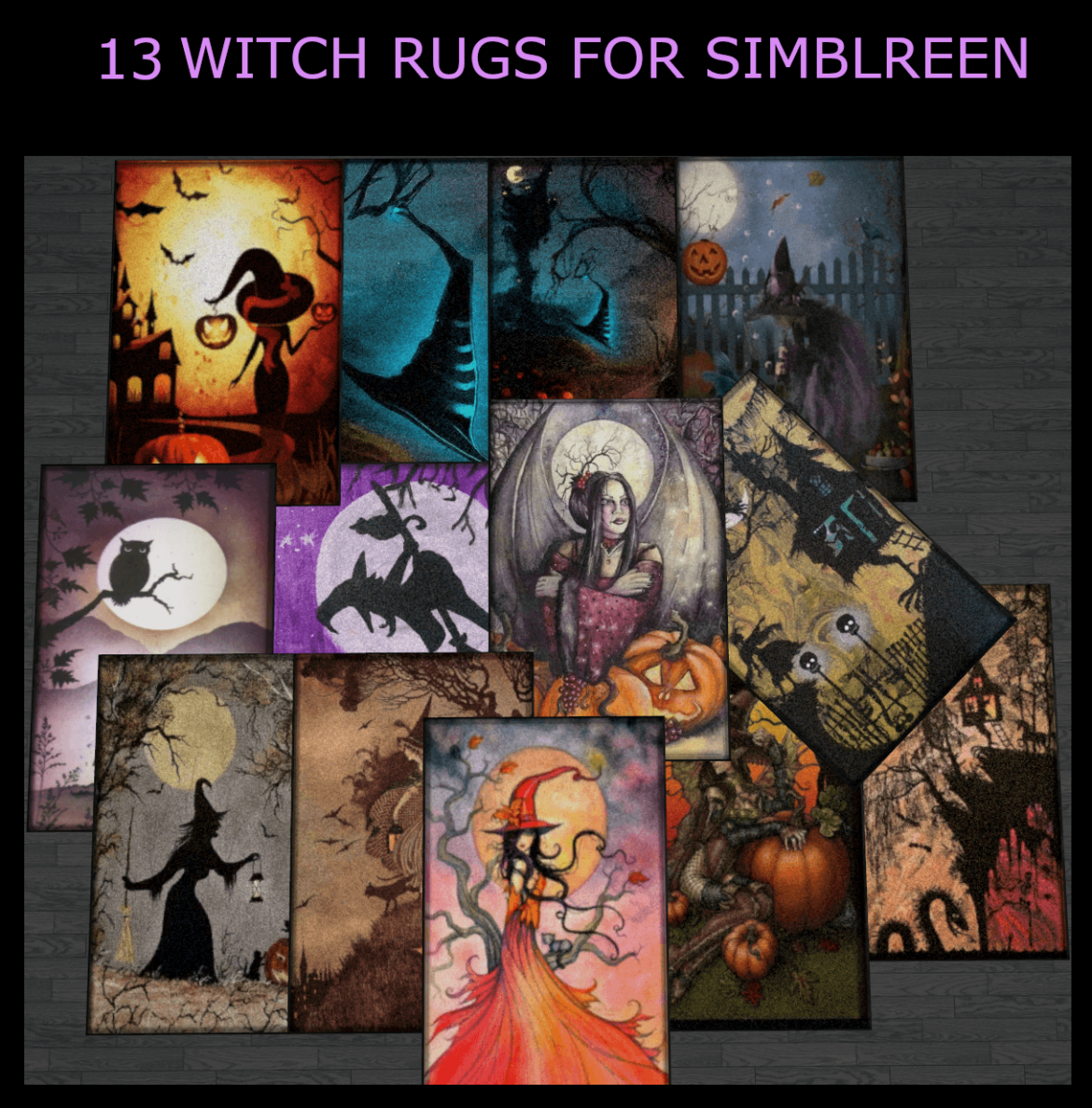 Sims 4 13 Witch Rugs for Simblreen