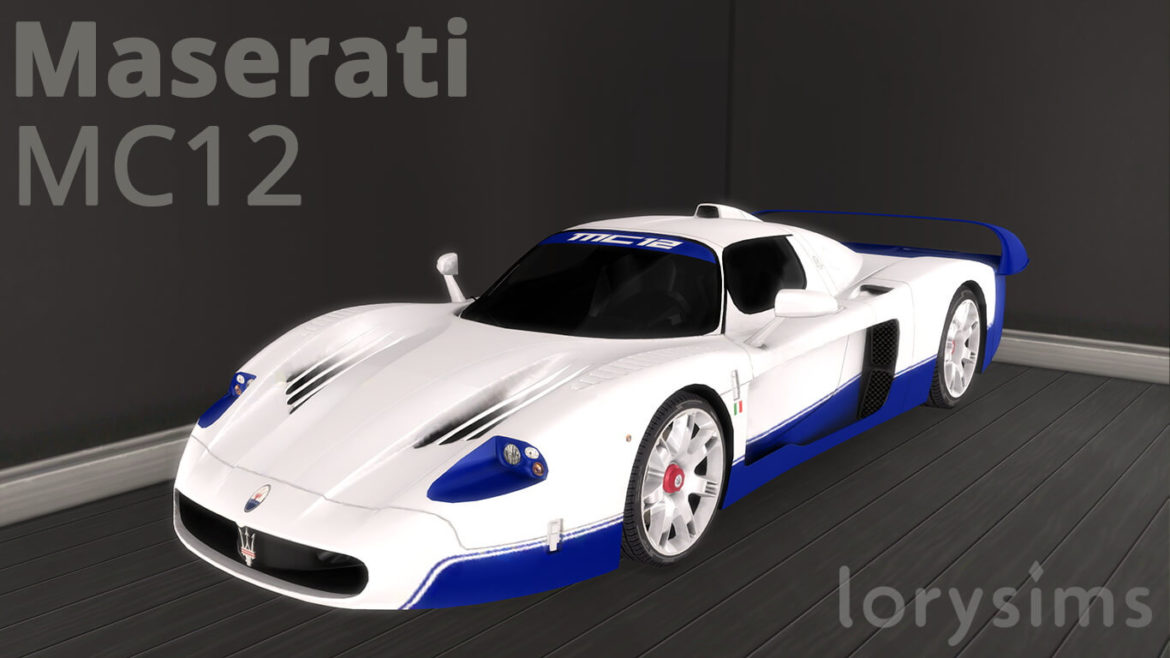 Sims 4 2005 Maserati MC12 by LorySims