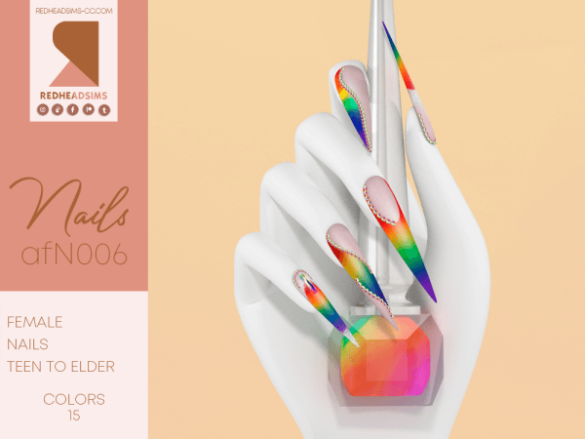 Sims 4 AF NAILS N006 – The Sims 4