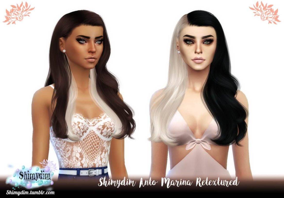 Sims 4 Anto Marina Hair Retexture by Shimydim Sims