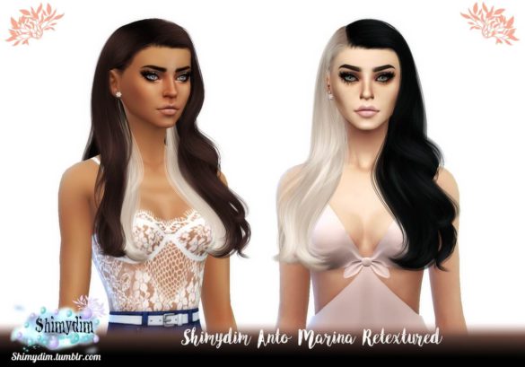 Sims 4 Anto Marina Hair Retexture by Shimydim Sims