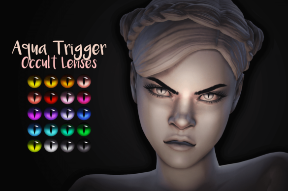 Sims 4 aqua trigger occult lenses with slit pupil