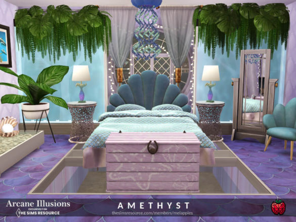Sims 4 Arcane Illusions – Amethyst bedroom