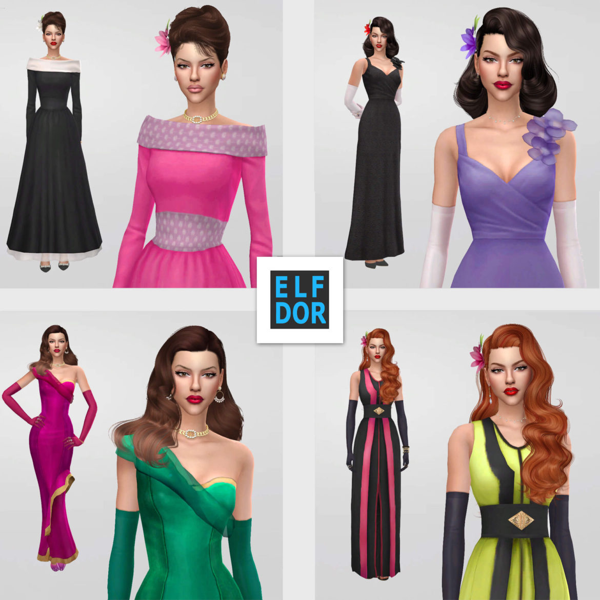 Sims 4 august collection part 2 dress