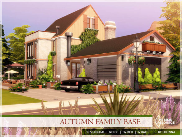 Sims 4 Autumn Family Base by Lhonna at TSR