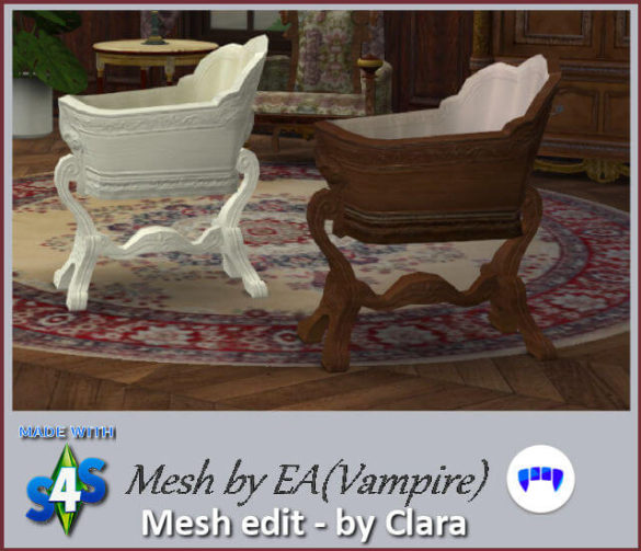 Sims 4 Baby crib by Clara by All 4 Sims